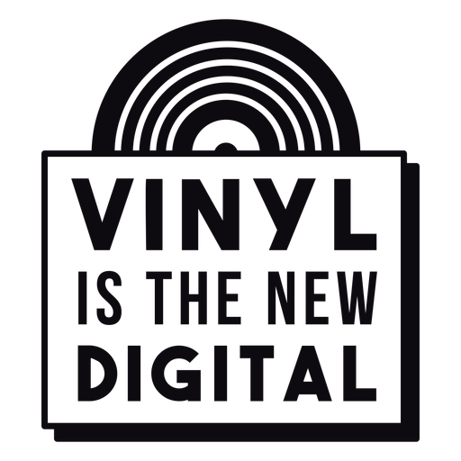 Vinyl das neue digitale Abzeichen PNG-Design