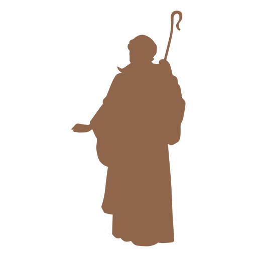 Wise man cane silhouette