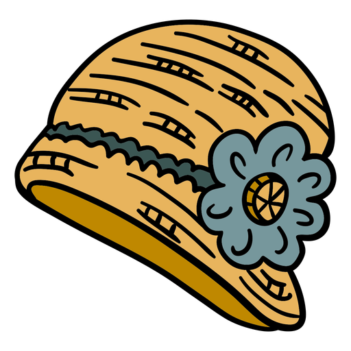 Ilustração de chapéu feminino cloche Desenho PNG