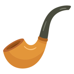 Wood Smoking Pipe Illustration PNG & SVG Design For T-Shirts