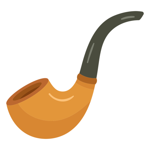 Wood smoking pipe illustration PNG Design