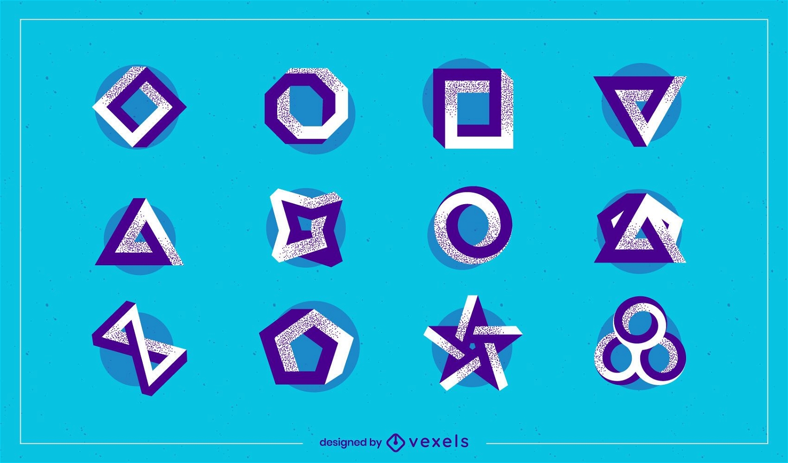 Logo-Set für abstrakte Formen