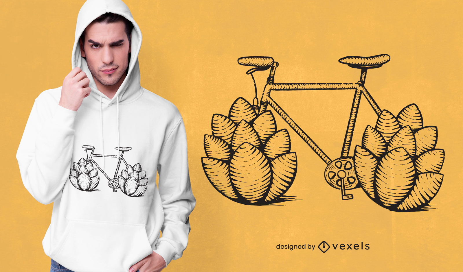 Bicycle hops t-shirt design