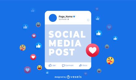 Facebook post interface light Facebook post interface light