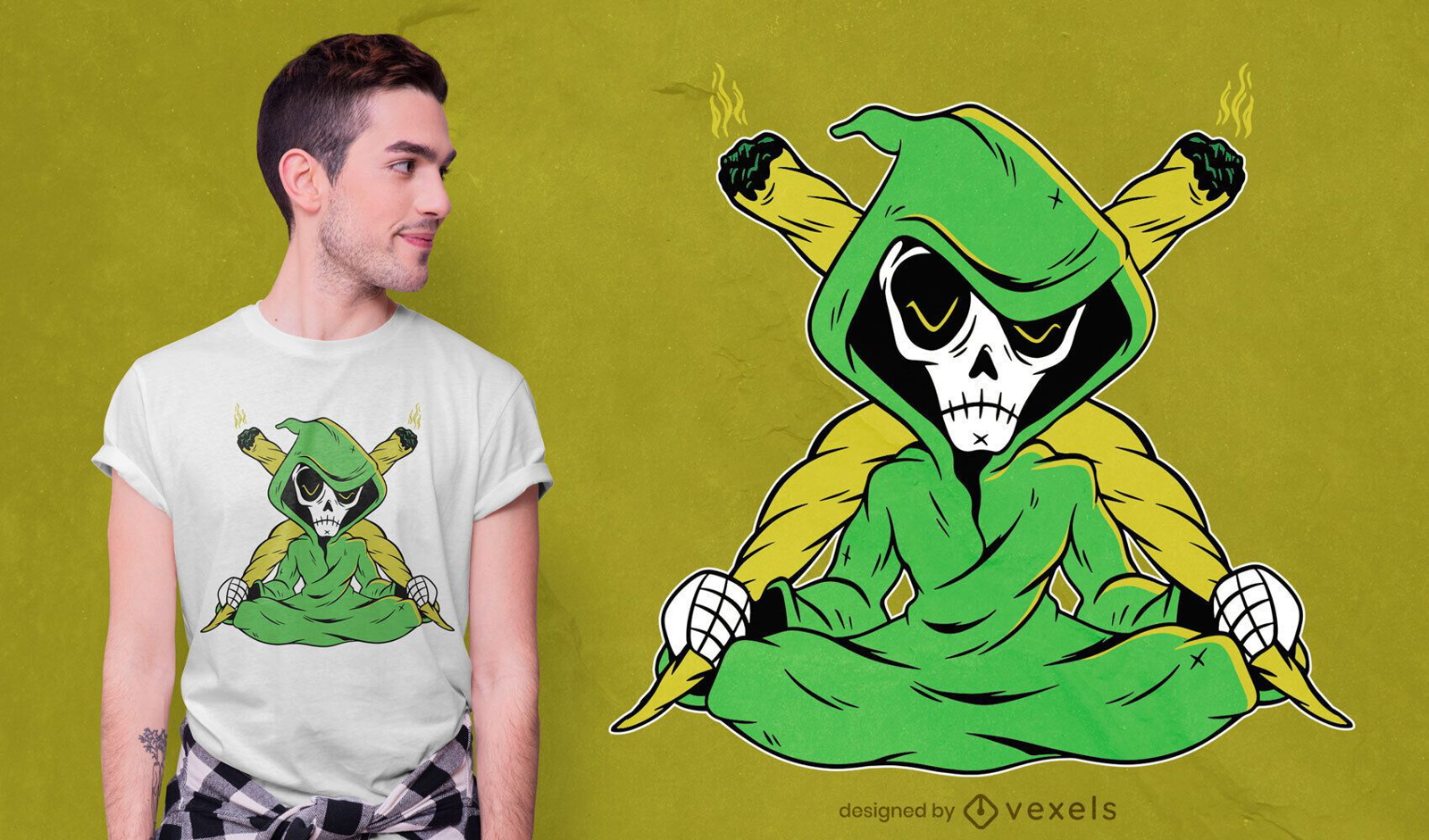 Diseño de camiseta de grim reaper joint