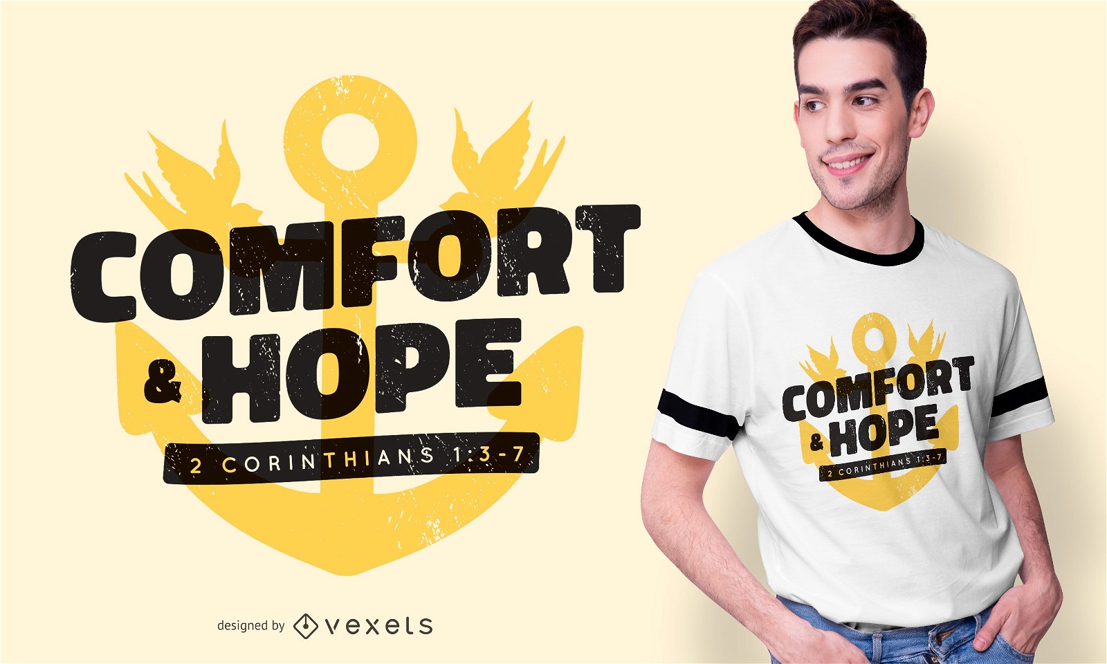 Diseño de camiseta Comfort & Hope