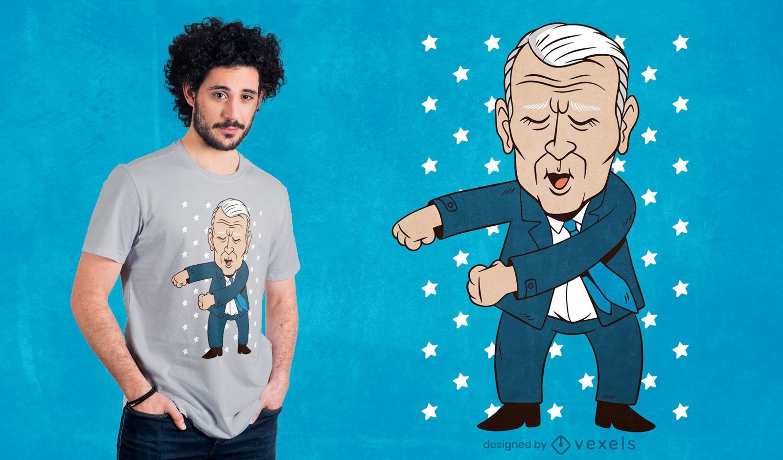 Diseño de camiseta biden con hilo dental