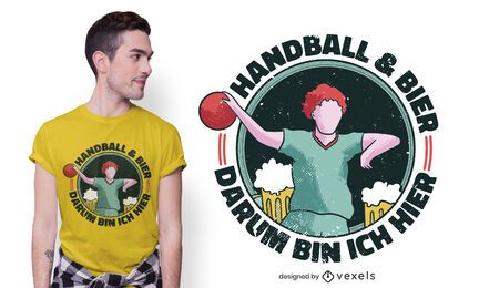 Design de camiseta de cerveja para handebol