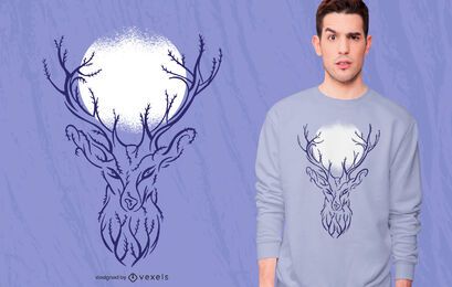 Tree Deer T-shirt Design Tree Deer T-shirt Design