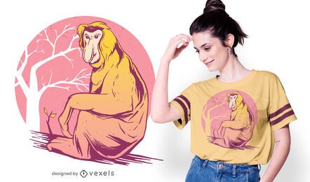 Proboscis Monkey T-shirt Design