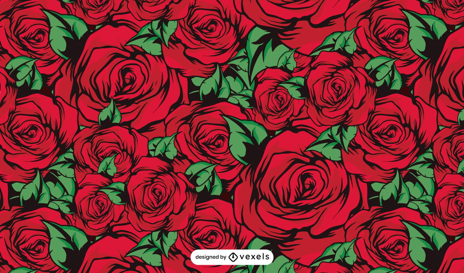 Red roses pattern design