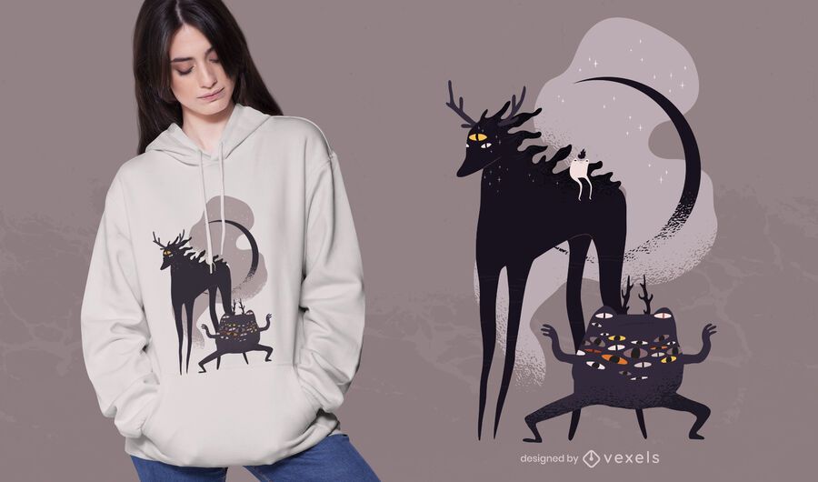 Halloween creatures t-shirt design Halloween creatures t-shirt design