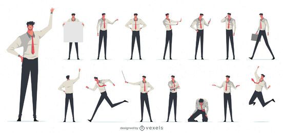 Businessman character collection Businessman character collection