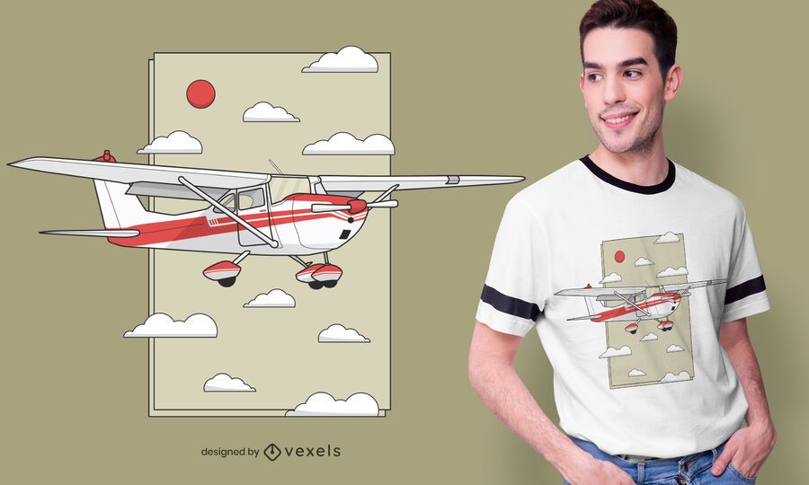 Diseño de camiseta de avión volador Diseño de camiseta de avión volador