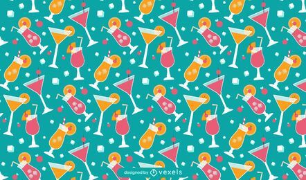 Diseño de patrón de cóctel de verano