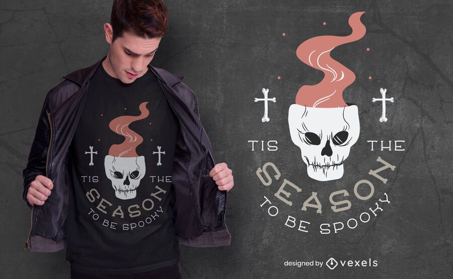 Diseño de camiseta de calavera de Halloween Diseño de camiseta de calavera de Halloween
