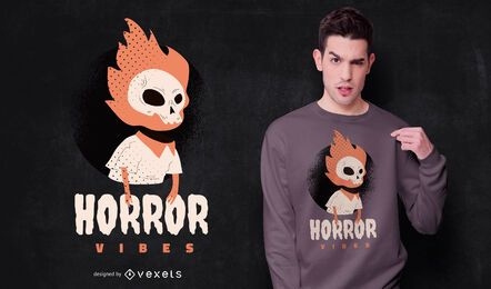 Horror vibes halloween t-shirt design