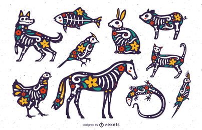 Day of the Dead Animal Set Day of the Dead Animal Set