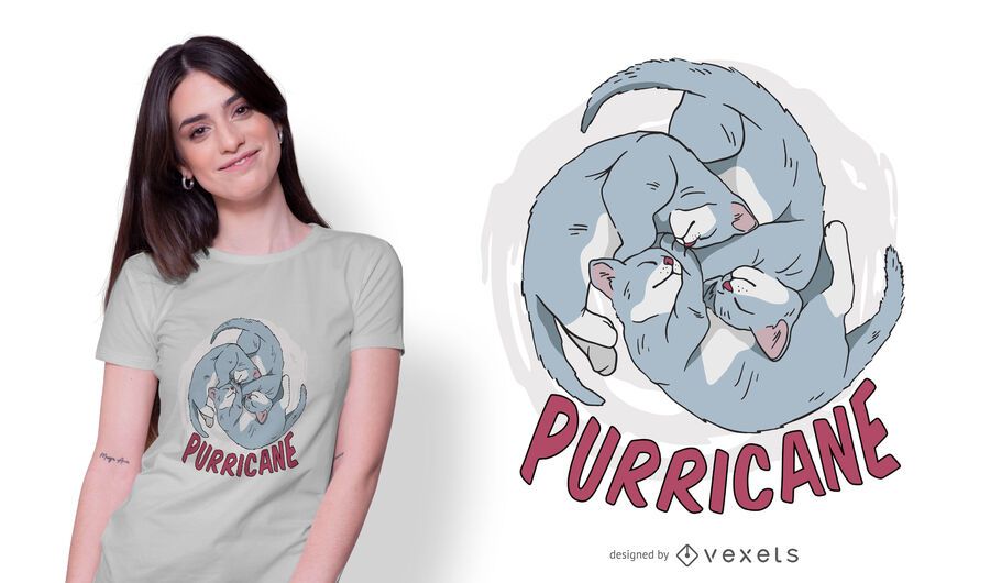 Purricane t-shirt design Purricane t-shirt design