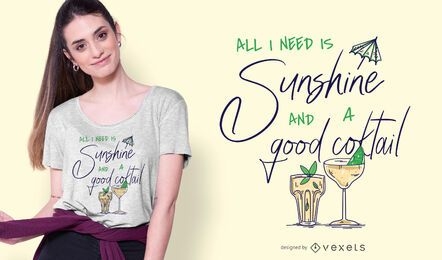 A good cocktail t-shirt design