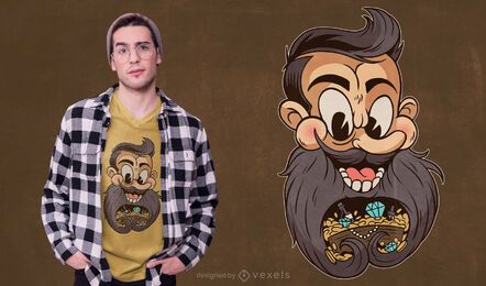 Diseño de camiseta Beard Treasure Cave