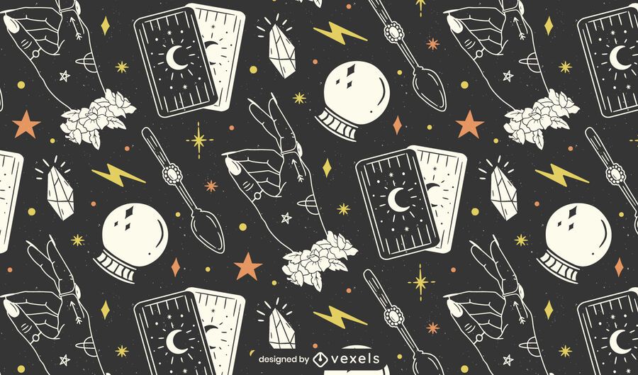 Halloween mystic pattern design Halloween mystic pattern design
