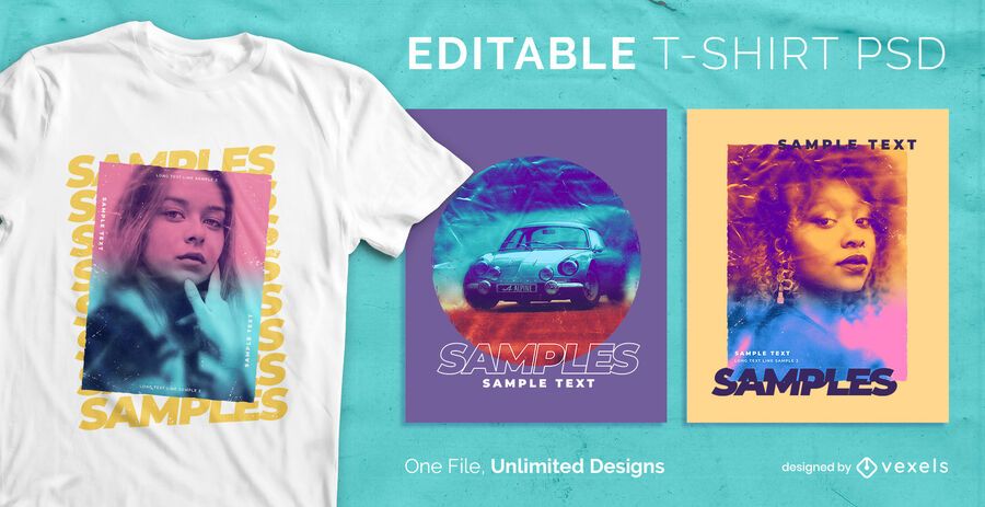Gradient t-shirt design psd Gradient t-shirt design psd