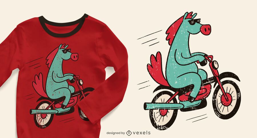 Design de t-shirt de bicicleta de cavalo Design de t-shirt de bicicleta de cavalo