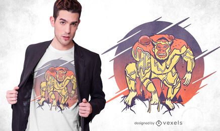 Diseño de camiseta yeti spaghetti