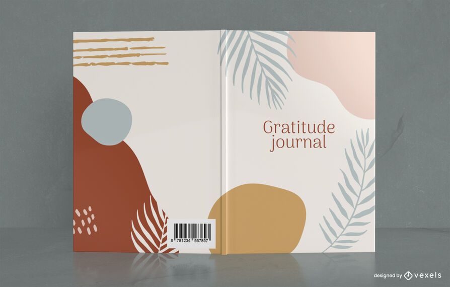 Minimal Plant Gratitude Journal Cover Design Minimal Plant Gratitude Journal Cover Design