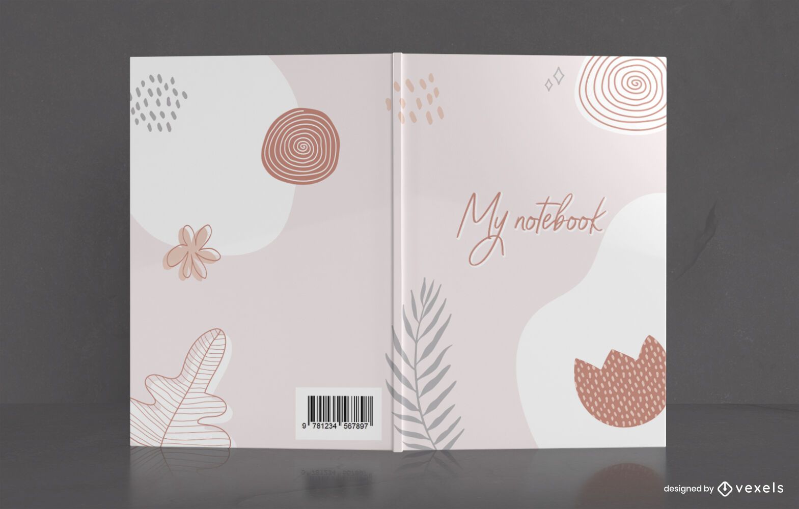 Minimal Drawing Notebook Cover Design - Vector Download