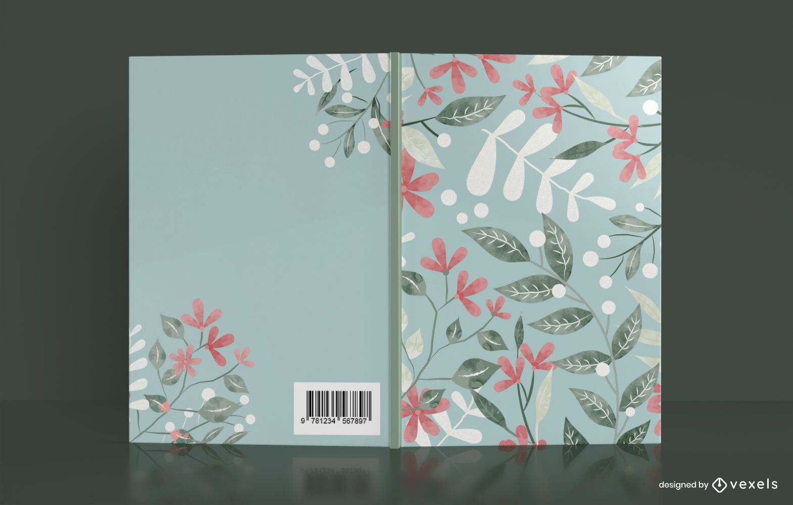 Künstlerisches florales Buchcover-Design