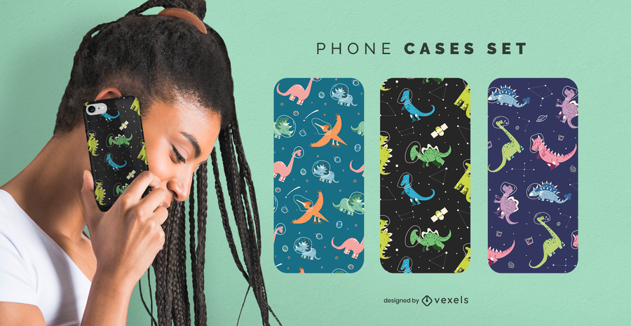 Juego de fundas para teléfono Space Dinos Juego de fundas para teléfono Space Dinos