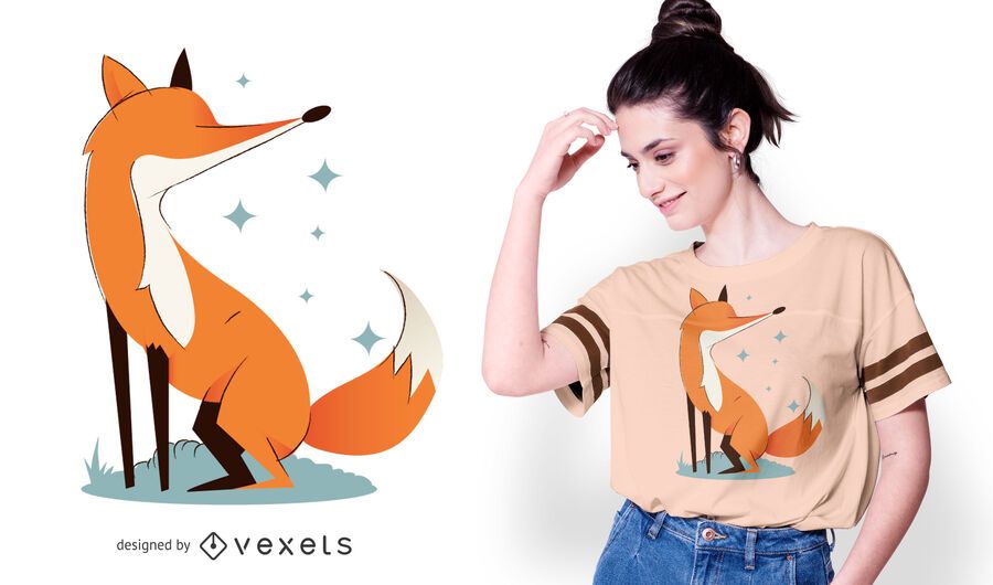 Sparkly fox t-shirt design Sparkly fox t-shirt design