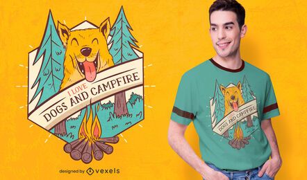 Dogs and campfire t-shirt design Dogs and campfire t-shirt design