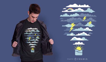 Hot air balloon weather t-shirt design Hot air balloon weather t-shirt design