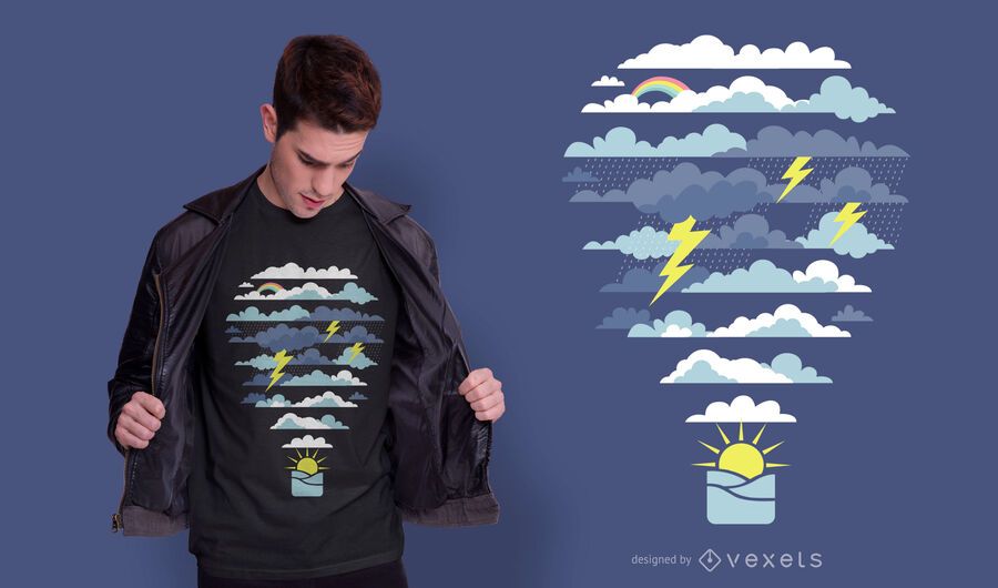 Hot air balloon weather t-shirt design Hot air balloon weather t-shirt design