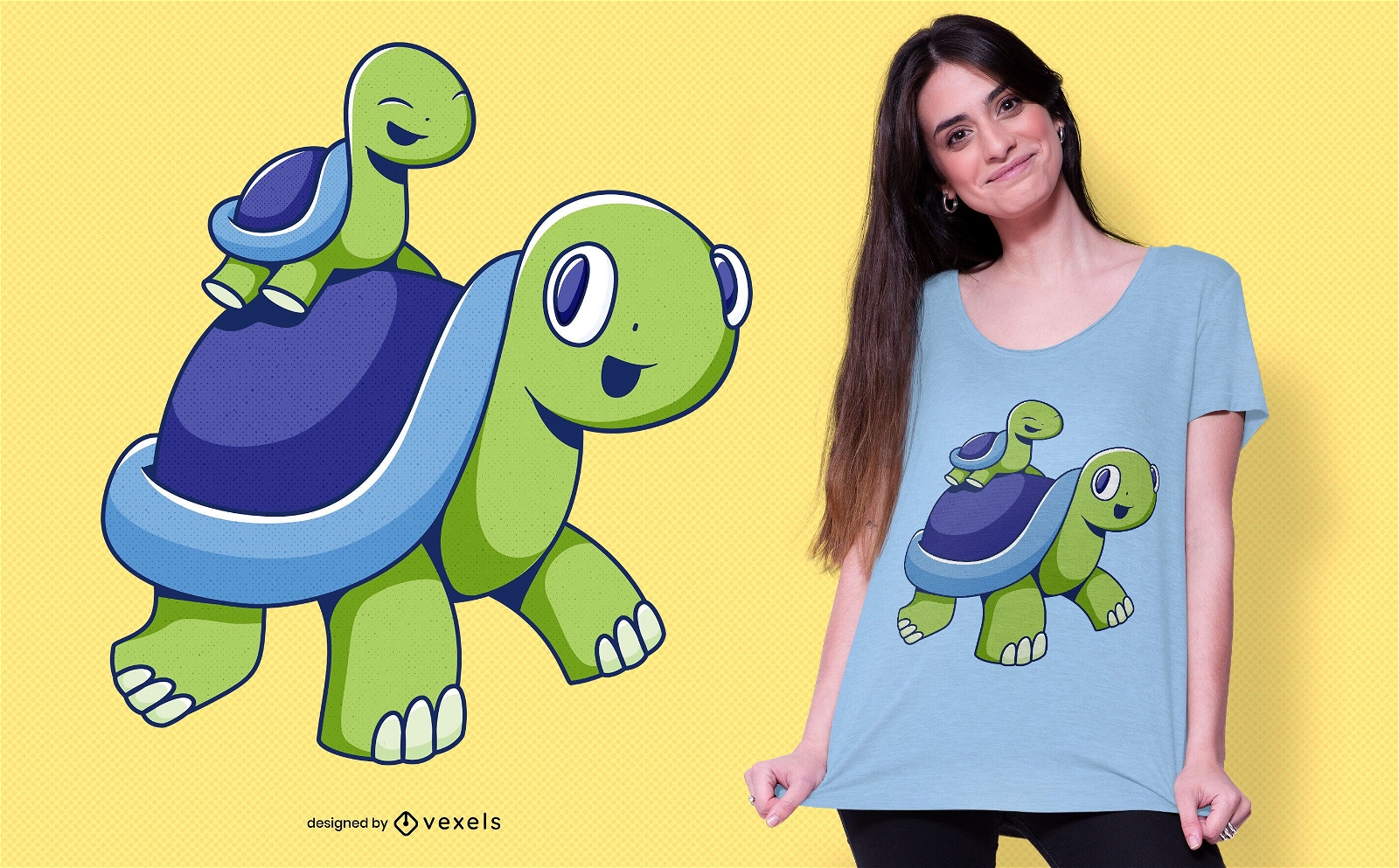 Turtle Familie T-Shirt Design