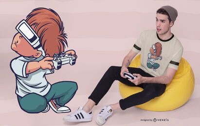 Video games boy t-shirt design Video games boy t-shirt design