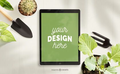 Garten-iPad-Modellkomposition