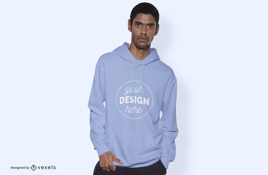 Diseño de maqueta de sudadera modelo Diseño de maqueta de sudadera modelo