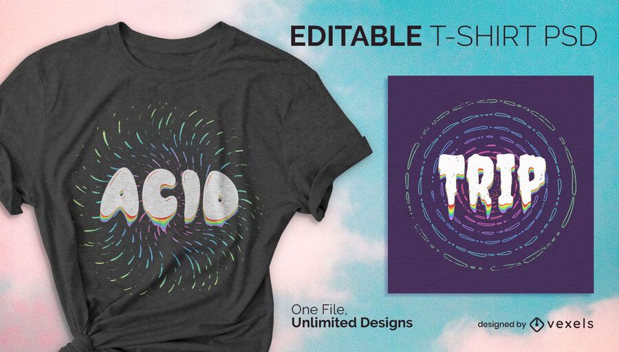 Psychodelic t-shirt psd design Psychodelic t-shirt psd design