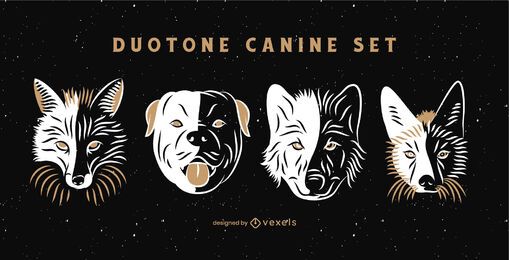 Duotone canine set Duotone canine set