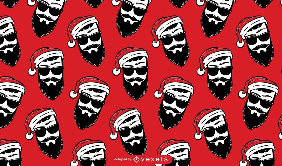 Hipster santa claus pattern design Hipster santa claus pattern design