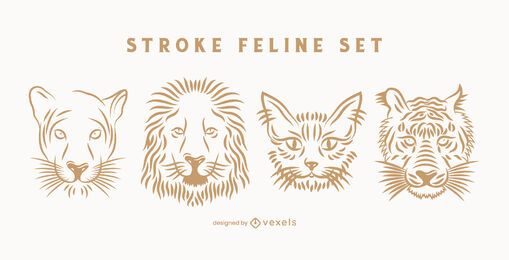 Stroke feline set 