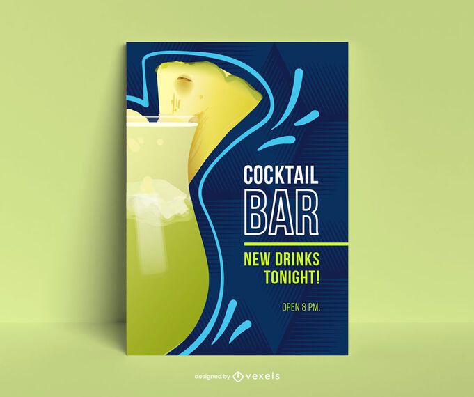 Cocktail bar poster template Cocktail bar poster template