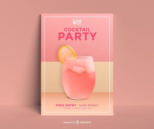 Cocktailpartyplakatschablone