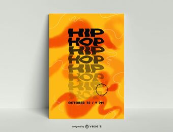 Modelo de pôster de hip hop