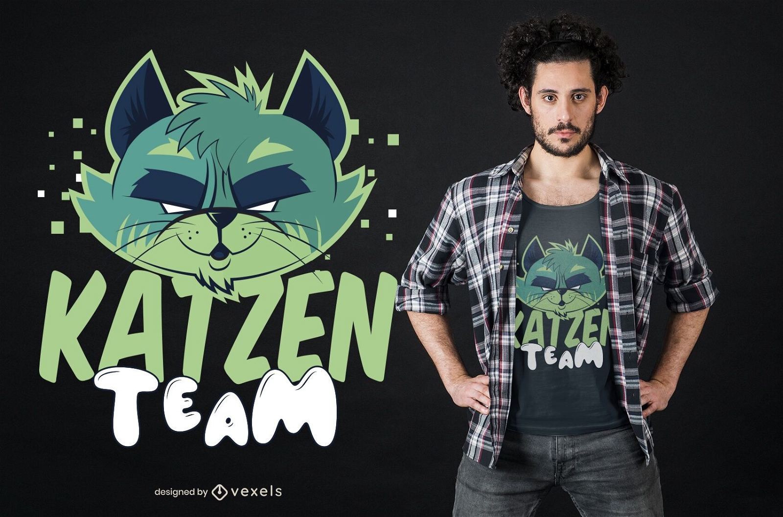 Team katzen t-shirt design