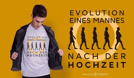 Evolution after marriage t-shirt design